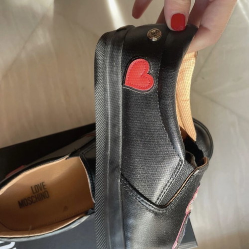 Love Moschino shoes used, leather, size 39, black