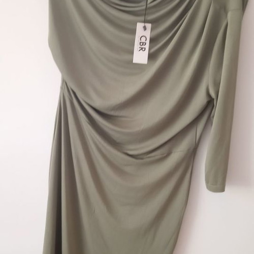 Chic Boutique Rose dress khaki new, exclusive collection