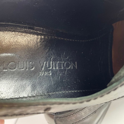 Louis Vuitton men's elegant leather shoes used, size 42, black