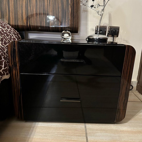 Bedroom set with vanity and nightstands used, Italian