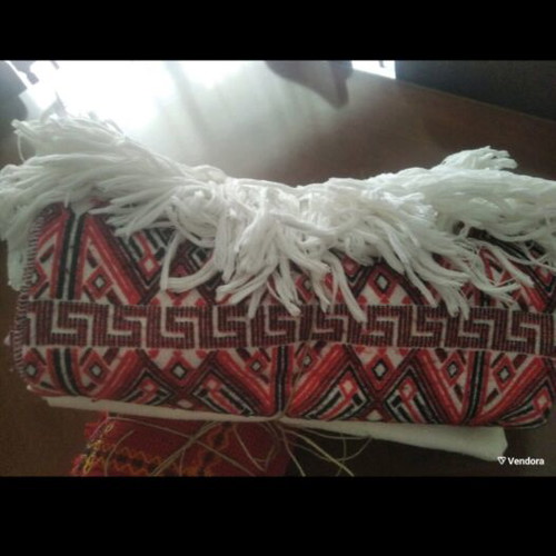 Traditional Greek Woven Tablecloth like new with Minoan design