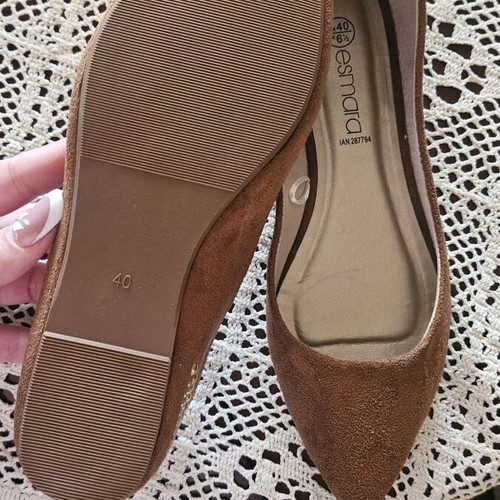 Esmara suede ballerina shoes size 40 new brown