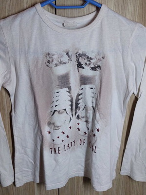 Zara Long-Sleeve Shirt Like New For 9-10 Years White Gray