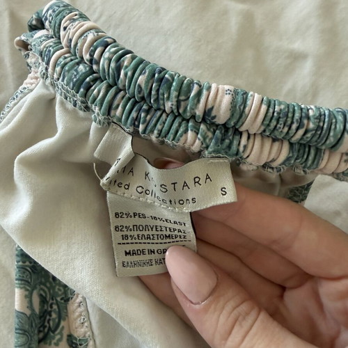 Vassia Kostara bikini set like new, turquoise, bottom small top medium