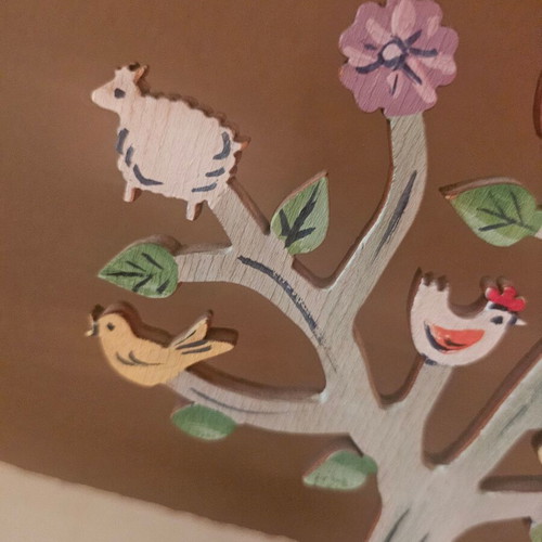 Decorative wooden tree hand-painted, new