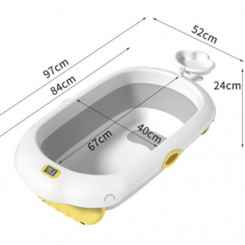 Baby folding bath tub with digital thermometer