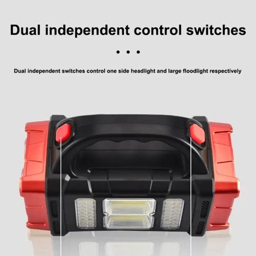 Rechargeable flashlight new with USB, 4 LED, solar charging and power bank