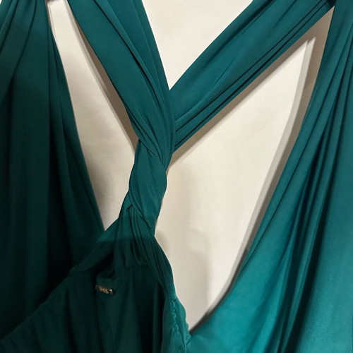 BSB green blouse like new with open crisscross back