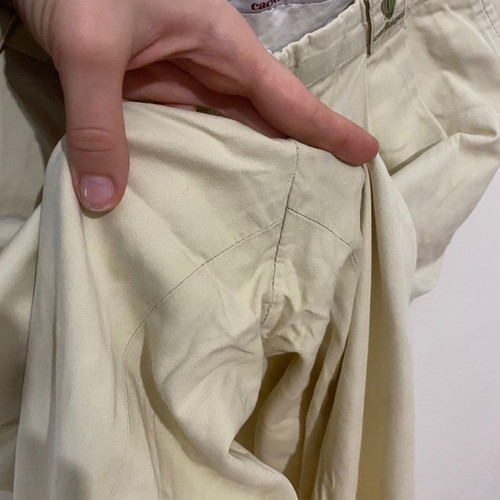 Cacharel summer pants used, size 40, beige-yellow