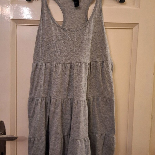 Grey sleeveless dress used H&M, loose fit, size S