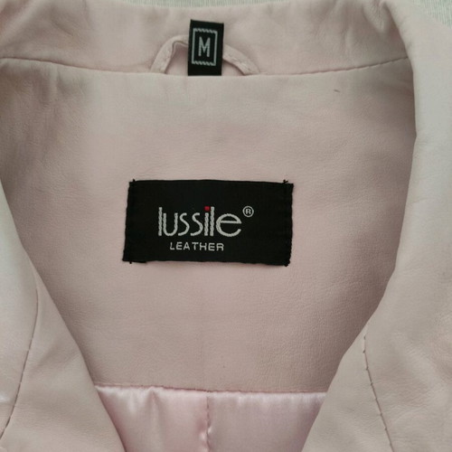 Lussile Leather Jacket Like New, Baby Pink, Size Medium