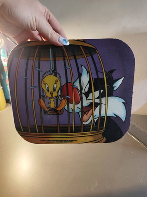 Mousepad Tweety and Tom vintage used
