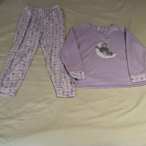 Cotton pajamas girl 10 years used, lilac, excellent condition