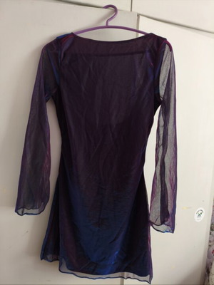 SHEIN Petite ιριδίζον μίνι φόρεμα με ανοιχτή πλάτη, XS