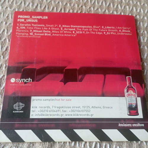 Tonight Promo Sampler CD by Christos Demertzis like new, electronic