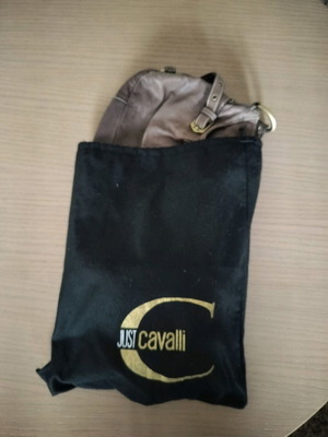 Just Cavalli shoulder bag used, leather with metal details