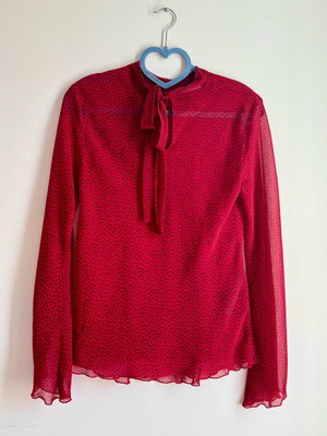 Polka Sexy Top Mango Red New With Tie