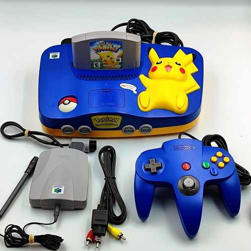 Nintendo 64 Pokémon Pikachu Edition like new with Hey You Pikachu and accessories
