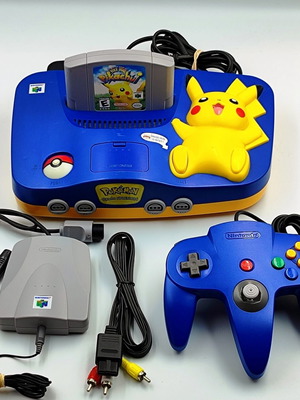 Nintendo 64 Pokémon Pikachu Edition like new with Hey You Pikachu and accessories