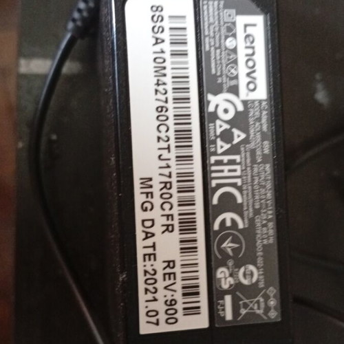 Lenovo laptop power adapter 20A-3.25a used