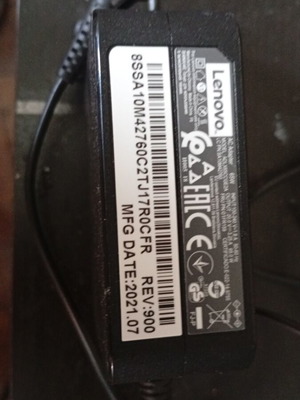 Lenovo laptop power adapter 20A-3.25a used