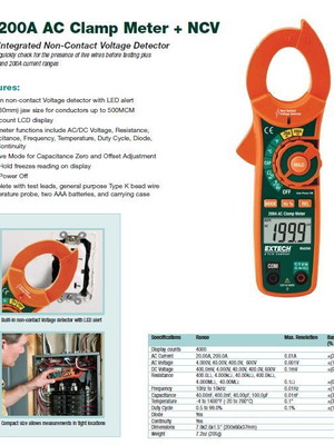 Extech MA250 AC clamp meter new