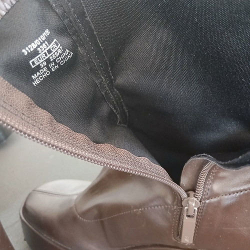 Zara leather ankle boots set of 2, black and brown, like new, size 39
