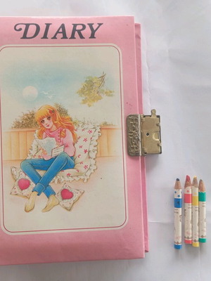 Vintage personal diary used from the 1980s