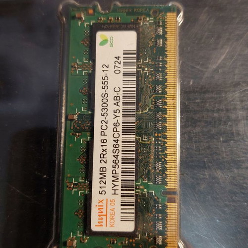 512MB 2Rx16 PC2-5300S RAM used