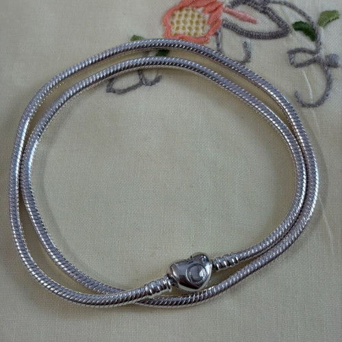 Pandora silver snake necklace, 45 cm