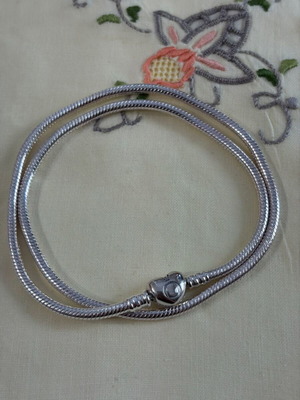 Pandora silver snake necklace, 45 cm