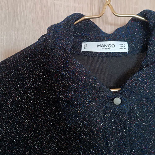 Mango party blouse like new, size M, navy blue