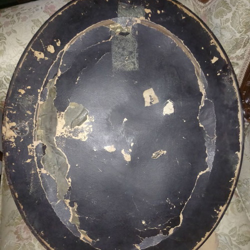 Art Nouveau painting used embossed relief