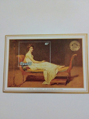 Rwanda Souvenir Sheet Stamps new with David painting theme