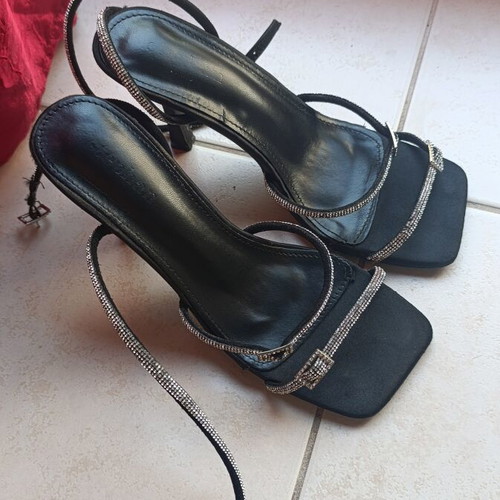 Two pairs of sandals like new, size 37, black