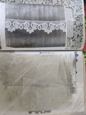 Folders with patterns for crochet and sewing used, pack of 2