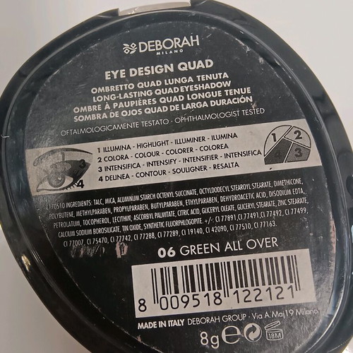 Deborah Milano Eye Design Quad 06 Green All Over new