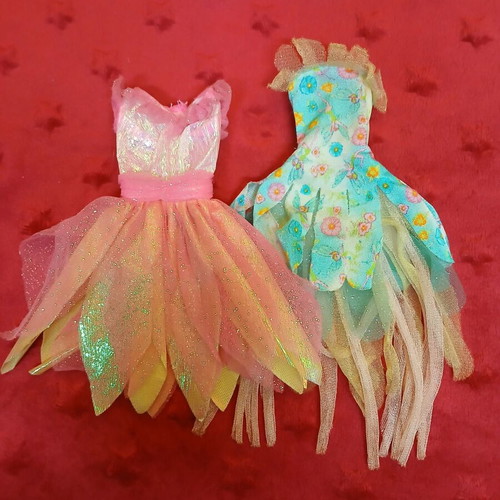 Barbie doll dresses, set of 2 fairy dresses
