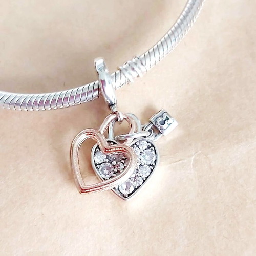 Silver 925 charm For Always Together new, gold and silver
