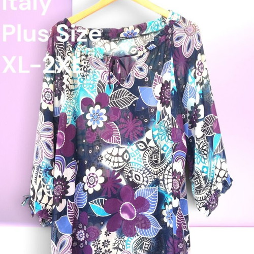 Lorelle Baldi multicolor boho tunic XL/2XL