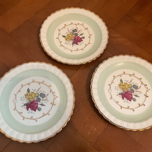 Woods and Sons antique plates from England, set of 3, excellent condition