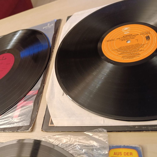 Set of 3 used vinyl records, The Three Degrees, Ray Conniff, Südsee Melodien