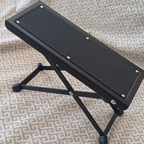 Ergonomic footrest set new, black, anti-slip with 5 height levels