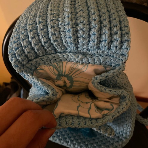 Knitted bag-sack 100% handmade new