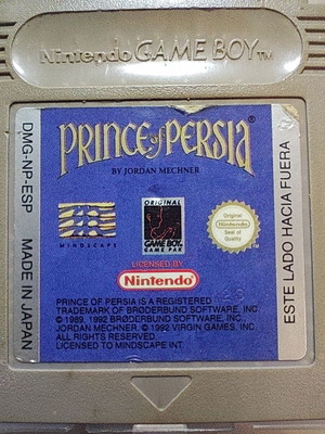 Prince of Persia Nintendo Game Boy cartridge used with case