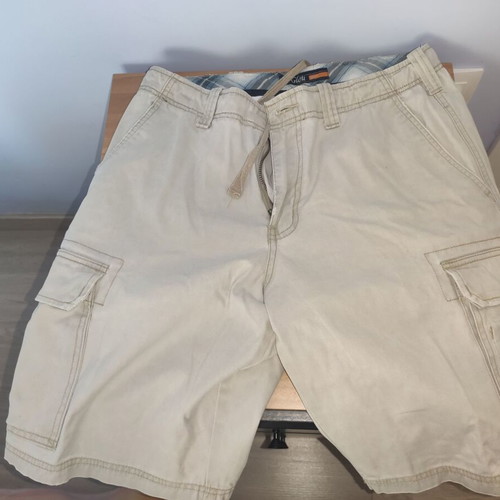 Glou Cargo Shorts pack of 2 men's beige and blue used, sizes L and M