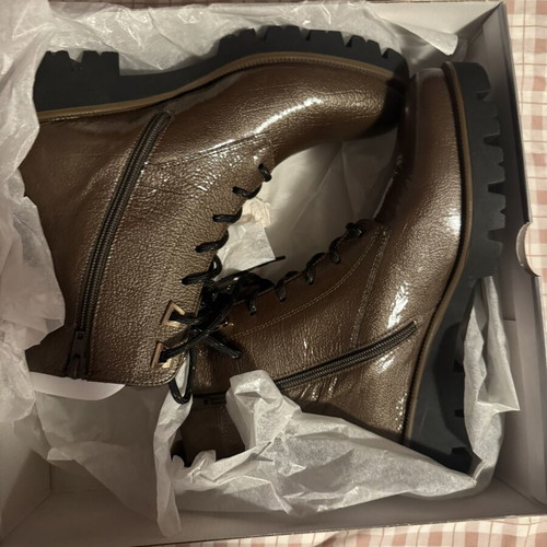 Gabor ankle boots size 39.5, brown and gold