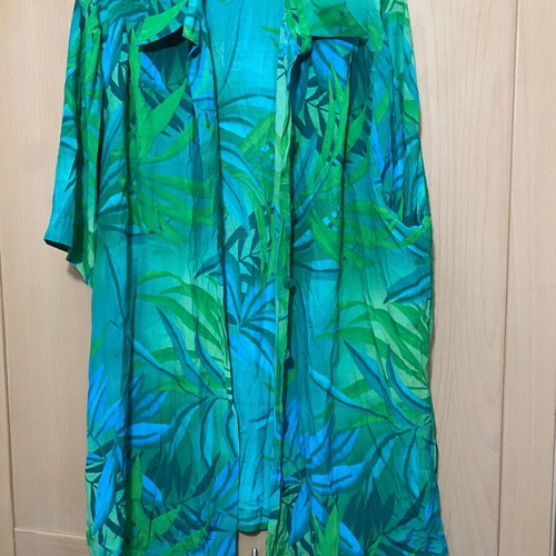 Vintage floral loose shirt large like new, green