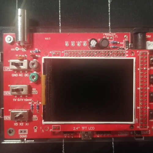 DSO138 digital oscilloscope with 2.4" TFT screen, power supply and probes