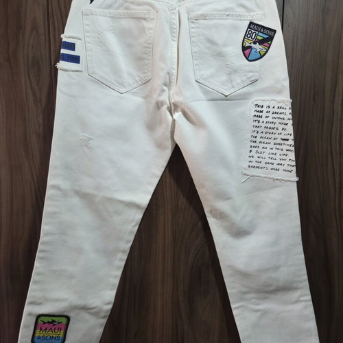 Zara Basic white denim pants like new, size S